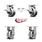 Service Caster 4 Inch Kingpinless V Groove Semi Steel Caster Brake & Swivel Locks 2 Rigid, 2PK SCC-KP30S420-VGR-SLB-BSL-2-R-2 - alternate 6